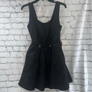 Princess Vera Wang Black A-Line Round Neck Juniors‎ Mini Homecoming Dress Size 9